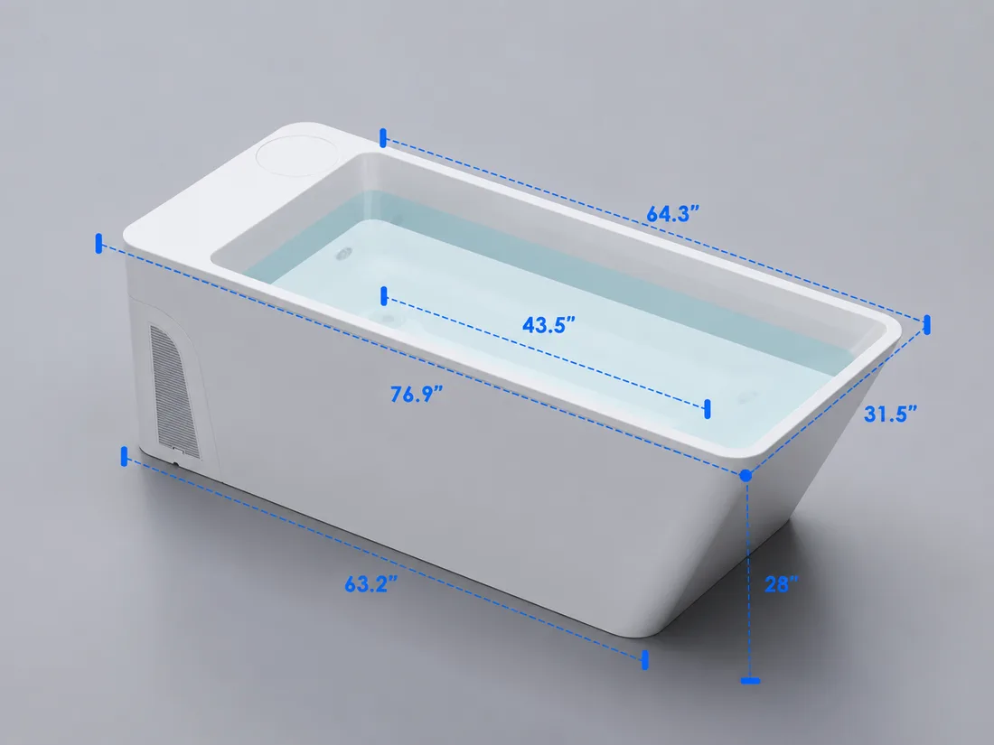 All-In-One ice bath detail