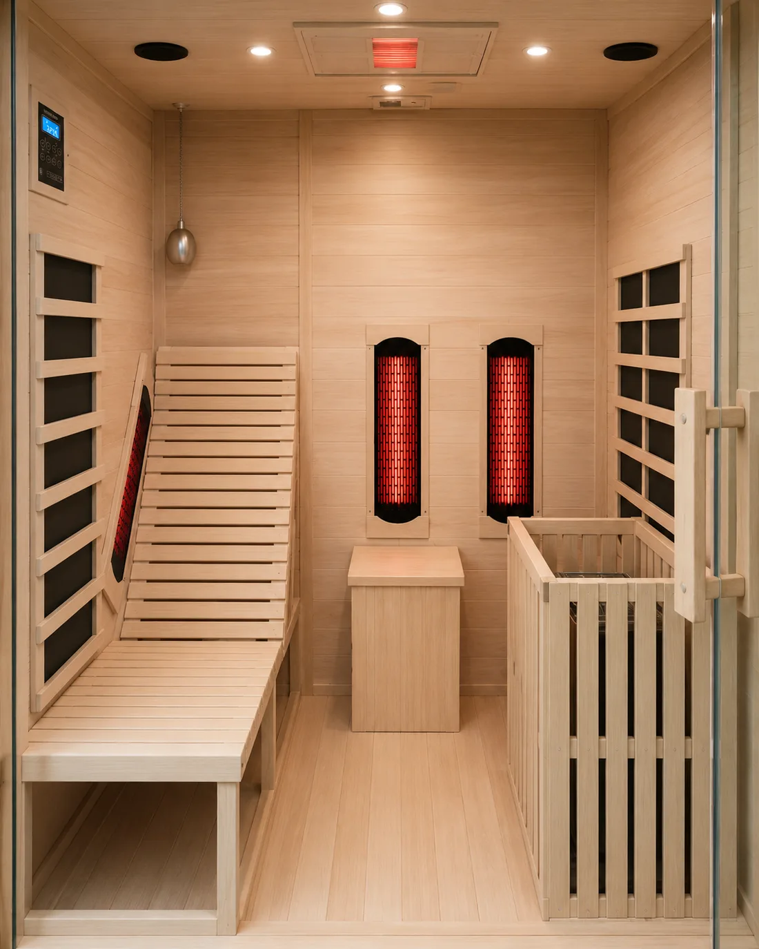 Hemlock sauna interior