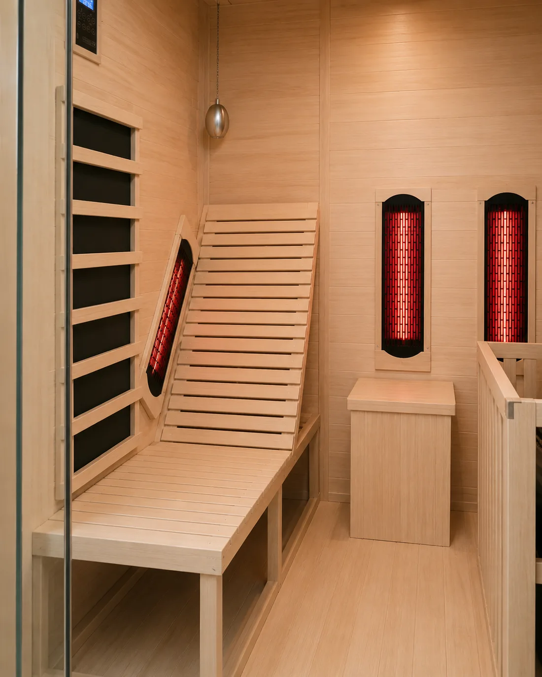 Inside the Hemlock sauna
