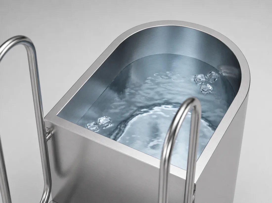 Steel ice bath detail